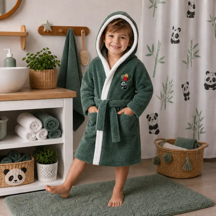 Детски халат Sunny - каки - 3/4 години - 3861 - Детски халат Sunny - каки - 3/4 години - 3861