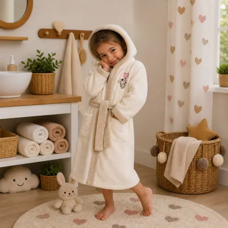 Детски халат Sunny - крем - 3/4 години